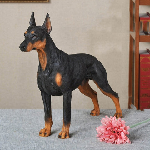 Statue décoration de doberman