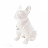 Statue bouledogue Blanc