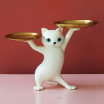 Statue de chat blanc design