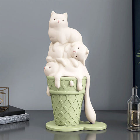 Statue de chat mignon design