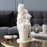 Statue moderne de chat rigolo